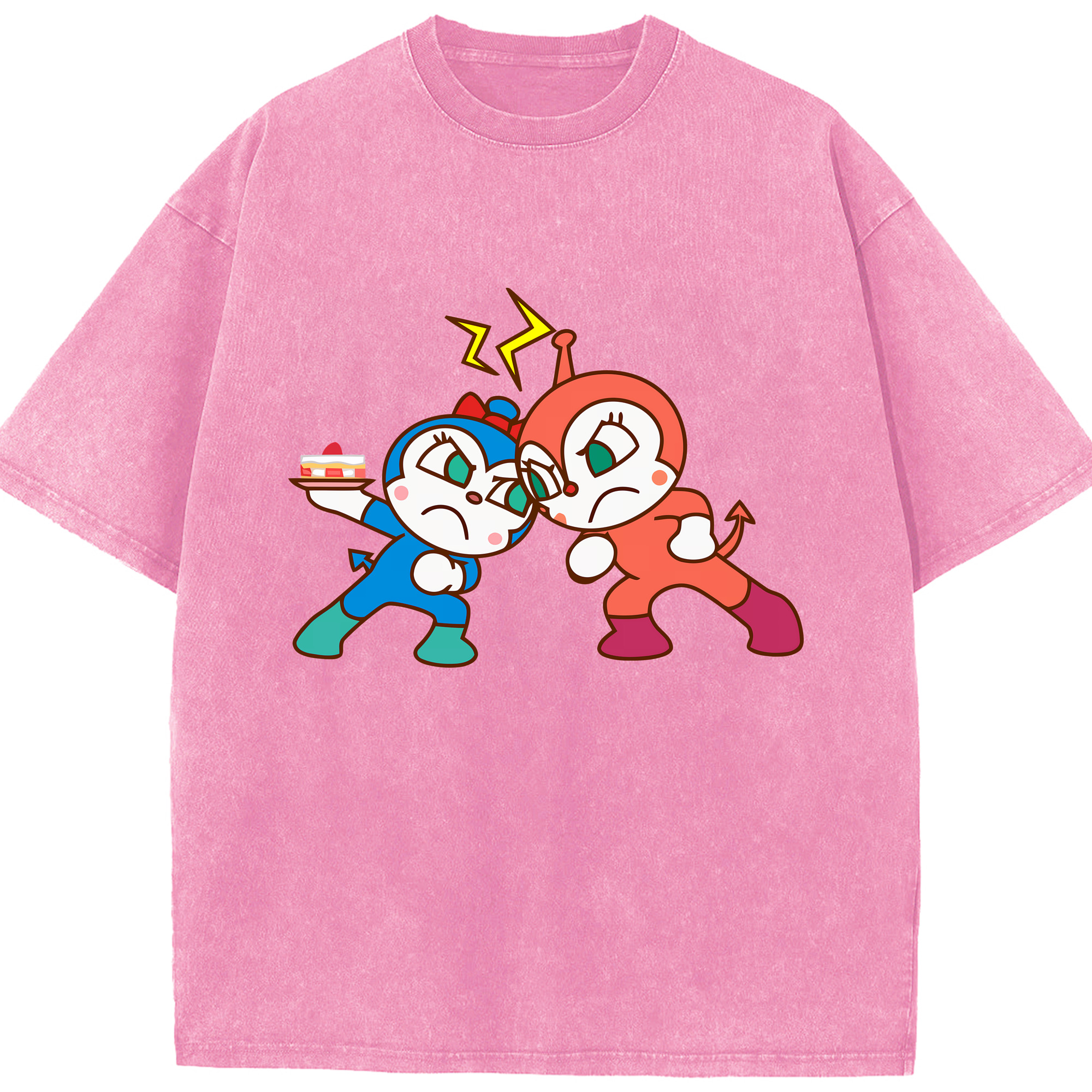 （画像用） アンパンマン Anpanman 綿100% ヴィンテージ風 半袖Tシャツ（フロントプリント）